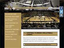 Tablet Screenshot of centralfloridavolleyballcamps.com